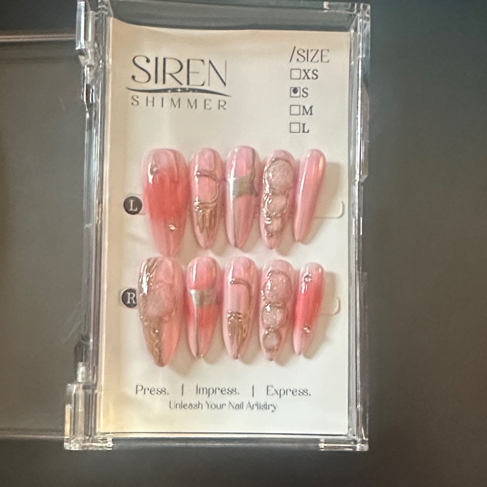 Siren Shimmer Pink Nail Set